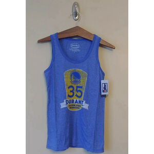 NBA Golden State Warriors Womens Tank Top L Blue Kevin Durant Majestic Threads